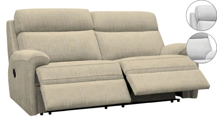 G Plan Hardy 2 Seater Electric Double Recliner Sea Spray